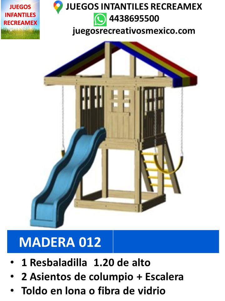 modulo sencillo de madera 012 con columpio